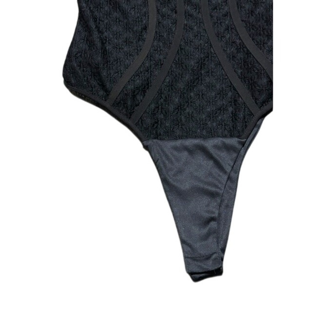 Zara Black Lace Corset Bodysuit Soft Goth Witchy Vamp Dark Romance Edgy Small - Picture 10 of 11